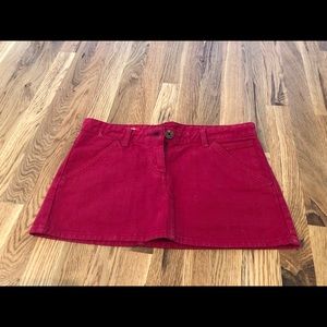 Pink Denim Mini Skirt